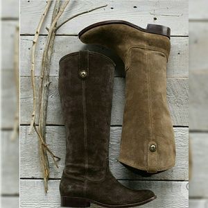 Frye Melissa Button Oiled Suede Boots 6